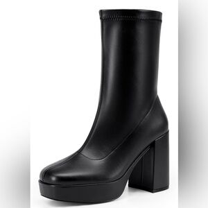 Dream Pairs Black Heeled Boots
